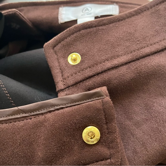 NWT-Addition Elle-Faux Suede Caramel Brown Midi Pencil Skirt-Size 16 - Picture 4 of 9